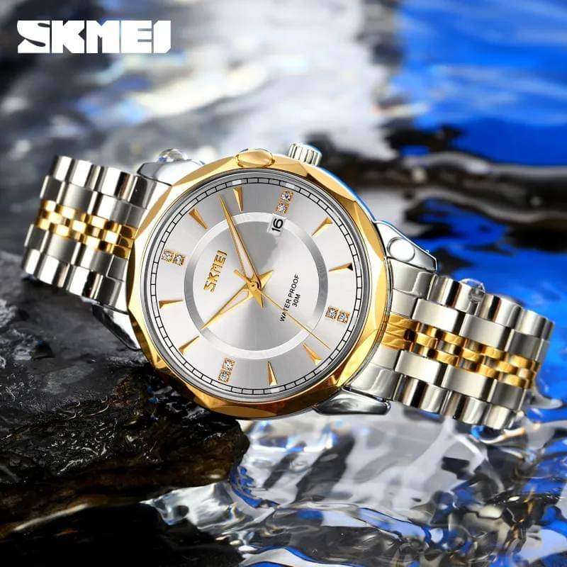 SKMEI 9268 NEW Silver Gold White